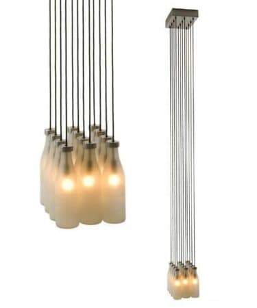 Milkbottle Chandelier from Tejo Remy and Droog