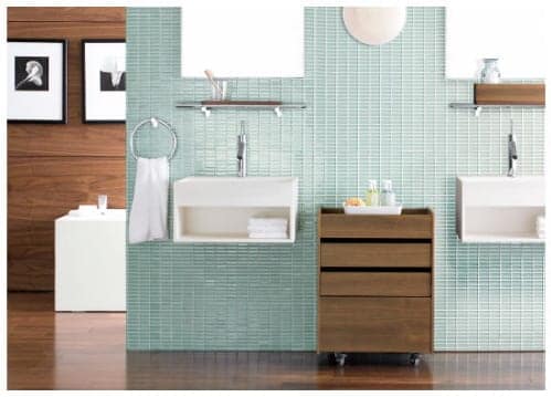 Additional Bathroom Storage on Wheels from Design Within Reach