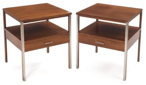 Paul McCobb Minimalist Night Stands Mid Century Modern