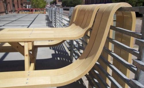 Fluid Picnic Table by Michael Beitz Hangs On to Its Surroundings