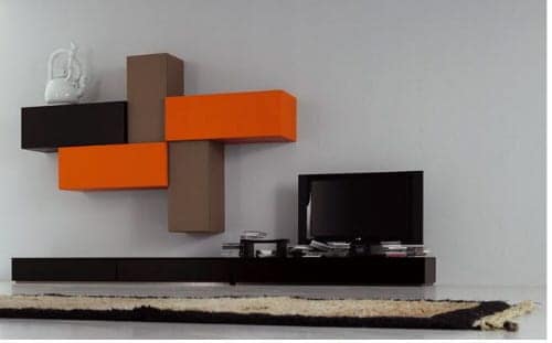 Pure Contemporary Furniture : Pianca' Spazio Wall Unit / TV Stand