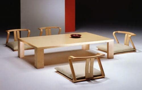 Zaisu Chairs : Dining Furniture in Traditional Japanese Sitting Style