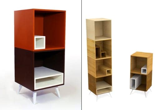 Dado Shelving System Stores Shelves Into Other Shelves