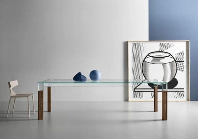 The Perseo: A Contemporary Glass Dining Table by Tonelli