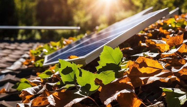 what happens when leaves drop onto my solar panels