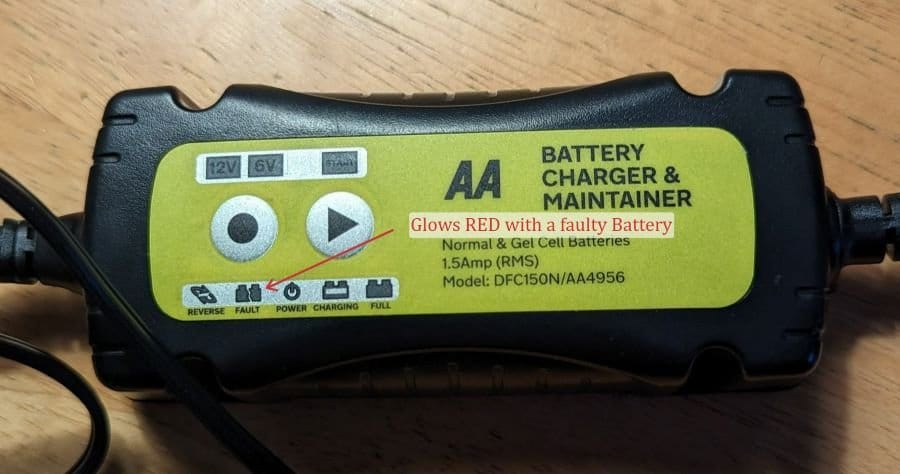 AA Battery Charger Fault